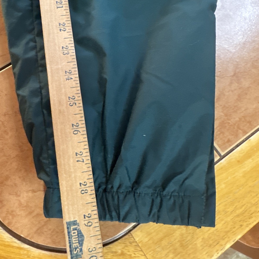 Vintage BIKE Pants Mens Sz S 30 x 29 Green Nylon Lined Warm Up Track Wind 90s - Picture 9 of 10